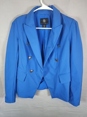 House of Harlow 1960 Electric Blue Jacket with Gold Logo